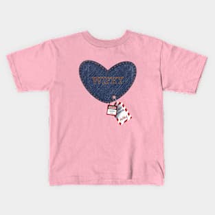 Romantic Wifey Hubby Electrician Lockout Tagout Heart Kids T-Shirt